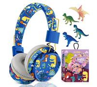 JYPS Kids Headphones Wireless, Cute Dinosaur Childrens Bluetooth Headphones with Microphone, Toddler Headphone Over Ear for Age 2+, Compatible with iPad/Fire Tablet