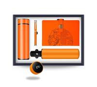 Jystock Limited Luxury Gift Box Set - Premium Essentials for Him & Her - Ideal Corporate, Birthday, Christmas, Valentine’s & Mother’s Day Gift (Vacuum Flask, A5 Notebook, Pen, Umbrella). Orange