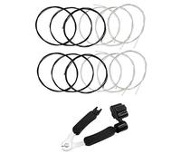 JYsun Black Nylon Classical Guitar Strings - 2 Sets and 3 in 1 Restringing Tool with Winder, Cutter, Pin Puller