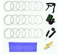 JYsun Classical Guitar Strings 3 Full Sets Clear Nylon with 3 in 1 Guitar Restringing Tool Guitar Tuner Guitar Capo Music Book Clip, C102-6A