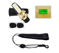 JYsun Saxophone Alto Mouthpiece Kit with 10pcs Reeds & Belt, ABS Mouthpiece, Brass Clip, Black Cap, Tooth Pads, Adjustable Sax Belt