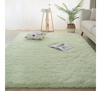 Jyswx Shaggy Living Room Rugs Ultra Soft - Modern Area Rugs Small to Extra Large Rectangular Size - Fulffy Carpets Non Shedding Washable for Bedroom Dormitory Home Decorative, Green, 80x160CM