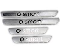 jyszq 4 Pcs Car Door Sill Protector Strips for Smart Forfour 2015-2020, Stainless Steel Kick Plates Scuff Guard Threshold Non Slip