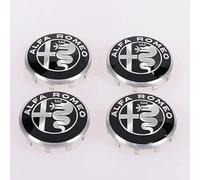 jyszq 4pcs Car Wheel Centre Hub Caps for Alfa Romeo Giulia Stelvio 60mm, Anti Rust Hub Centre Caps Car Wheel Rims Protectors Exterior Decoration Accessories