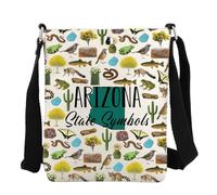 JYTAPP Arizona Travel Gifts State Symbols Crossbody Bag Wildlife Nature Lover State Souvenir Gifts Arizona Travel Merchandise, Beige