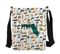 JYTAPP Florida Travel Gifts State Symbols Crossbody Bag Wildlife Nature Lover State Souvenir Gift Florida Travel Merchandise, Beige