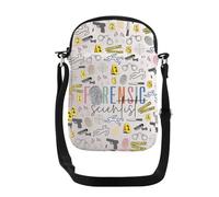 JYTAPP Forensic Scientist Crossbody Bag Crime Scene Investigator Gifts Science Investigator Gift Crime Criminologist Gifts, Beige, S
