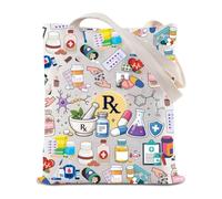 JYTAPP Funny Pharmacy Technician Gift RX Pharmacy Tote Bag pharmacology Graduation Gift Pharmacist Shopping Bag