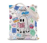 JYTAPP Funny Surgical Technology Themed Tote Bag Surgical Technician Gift Surgical Tech Week Gifts Surgeon Graduation Gifts, Beige