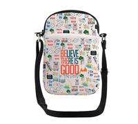 JYTAPP LDS Missionary Crossbody Bag Believe There Is Good In The World LDS Scripture Messenger Bag Missionary Belief Gift, Beige, S