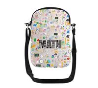 JYTAPP Math Geek Crossbody Bag Math Teacher Gift STEM Education Science Mathematics Messenger Bag Mathematics Lover Gift, Beige, S