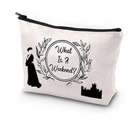 JYTAPP V. Crawley Quote Inspired Makeup Bag What Is A Weekend Makeup Bag for Women Lady Violet Fans Gift Movie Merchandise Zipper Pouch, beige