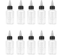 JYTDBCS 10PCS Scale Clear 60 MLr Clear tip cap bottle Tattoo Color Emulsion bottle model on tone paint bottle