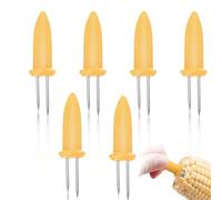 JYTDBCS 16 Pcs Corn On The Cob Skewers, Corn on The Cob Skewers Holders, BBQ Corn Skewers, Corn on The Cob Holder, Stainless Steel BBQ Skewers, for Home Kitchen, Barbecue, Picnic