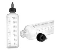 JYTDBCS 2 Pack Applicator Bottle for Hair, 8.5oz Hair Color Applicator Bottle Twist-On Top Tip Cap Hair Oil Applicator, Plastic Squeeze Bottle Root Hair Dye Bottle with Graduated Scale