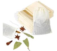 JYTDBCS 30PCS Muslin Tea Bags with Drawstring Spice Bags for Cooking Reusable Empty Sachet Bags Cheese Cloth Bags for Spices 10×15cm/ 4x6 Inch,Tea Bags Empty