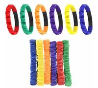 JYTDBCS 6 Legged Race Bands for Adults Kids, Colorful Legged Race Bands Elastic Tie Rope with Magic Adhesives for Relay Race Game, Field Day, Backyard, Team Games