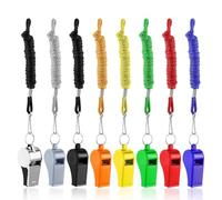 JYTDBCS 8 Pack whistles, Plastic ABS Loud Clear Crisp Sound Sports Whistle with Lanyard for Games Referee Lifeguard Teachers Coaches Officials Sports Recess Emergency (Multicolor) Whistles For Teacher