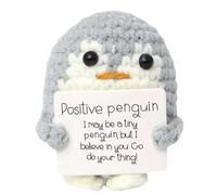 JYTDBCS Emotional Support Pickle, Positive Pickle Valentines Gifts for Her Him, Pocket Hug Worry Doll with Positive Affirmation Cards, Good Luck Gifts For Women (penguin)