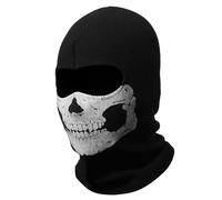 JYTDBCS Ghost Skull Balaclava Skeleton Costume Full Head Ski Snood Mask Knitted Windproof Warmer Headwear for Bike Skateboard Motorcycle Snowboard Outdoor Sport Skull Mask Balaclava Black