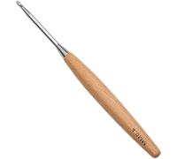 JYTDBCS High-Grade Beech Handle Lengthened Crochet Hook Set - DIY Knitting Tools With Wood and Aluminum Hooks - 4mm Size