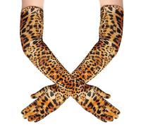 JYTDBCS Long Leopard Gloves Party Velvet Gloves Halloween Costume Accessories for Masquerade Party