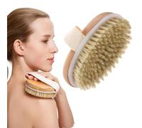 JYTDBCS Natural Bristle Body Brush for Dry Brushing, Back Scrubber With Exfoliating and Massage for Blood Circulation, Cellulite Treatment