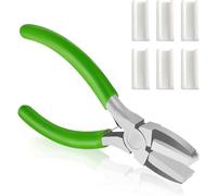 JYTDBCS Nylon Pliers,Soft Pliers Jewelry Making Tools Carbon Steel Tools Jaw Pliers for Jewelry Making, Beading,Looping, Shaping Wire (Green)