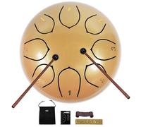 JYTMUS Steel Tongue Drum 8 Notes 6 Inches, C Major Percussion Instruments, Steel Drum Kit with Music Book, Carry Bag, Drum Mallets, Mallet Holder and Stickers, Tongue Drum for Yoga, Meditation