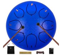 JYTMUS Steel Tongue Drum 8 Notes 6 Inches Steel Drum with Drum Bag, Music Book, Drum Mallets, Mallet Holder and Stickers Tongue Drum for Yoga, Meditation, Prenatal Music Education