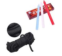 JYtop 3 PCS Low Temperature Candles Romantic Candles for Couples+Soft Long Cotton Rope 1Pack