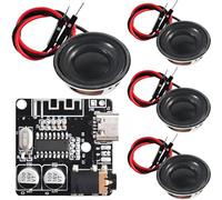 JYUDAUFU 1.5" 4Ohm 3W DIY Full Range Audio Speaker Micro Stereo Woofer Loudspeaker with Male Dupont Wire for Arduino DIY Replacement, DIY Multimedia Sound Box with VHM-314 Decoder Board (4Pcs)