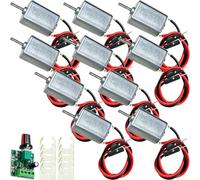 JYUDAUFU 10 pcs Micro DC Motor 130 1.5-6V 27900RPM Volt Miniature DC Toy Motors Mini High Speed Electric Metal with Bracket, Motor Module for DIY Robots