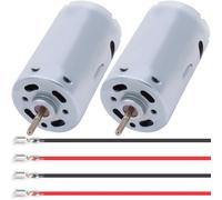 JYUDAUFU 2 Pcs 540 Micro Motor DC 7.4 V 29000 RPM Embossed Shaft High Torque Gear RC Wheel High Speed High Power Motor with 4 Pcs Spring Wire, for RC Toy Car/Robot/Mini Fan/Electric Drill/UAV/DIY/Test