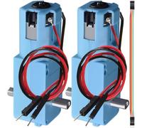 JYUDAUFU 2 Pcs TT Gear Motor 1 : 90 Mini DC 3-6 V with Metal Gears with wire for Robot Smart Car DIY RC Toys Electric Motor Gearbox, Blue Motor with 5-Pin Jumper Wire