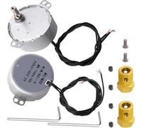 JYUDAUFU 2 Pcs TYC50 Synchronous Motor 8-10RPM AC220~240V 50/60Hz CW/CCW 4W Rotary Gear Permanent Magnet Motor with 7mm Flexible Coupling Connector, for Microwave Turntable/Heater/DIY/Cup Turner