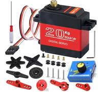 JYUDAUFU 20kg 270° Micro Servo Motor High Torque Digital Servo with Metal Servo Arm, Servo Tester, Mini Screwdriver, for 1:8 1:10 1:12 RC Toy Car/for DS3218MG Robot/Model Aircraft Helicopter/DIY