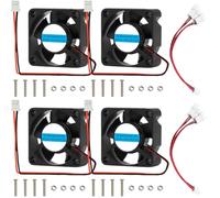 JYUDAUFU 4 Pcs 30×10mm Cooling Fan 3010 DC 12V 0.15A Brushless Hydraulic Bearing Cooler with XH2.54 2-pin Port with Screw Nut, 1 to 2 Extension Cord, for 3D Printer's Extruder Hotend/CPU/PC/Robet/DIY