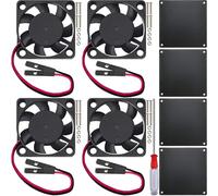JYUDAUFU 4 Pcs 3007 30mm×7mm DC 5V 8000RPM Brushless Cooling Fan Mobile Phone Holder Fan Low Noise Fan with Dust Filter Net, Mini Screwdriver, for DIY/Test/PC/CPU/Robet/for Raspberry Pi 5 4 3
