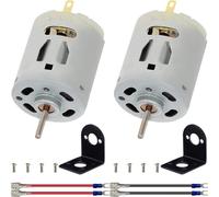 JYUDAUFU 4 Pcs 365 Micro Motor DC 12V 12000 RPM Mini Small Magnetic Motor with Bracket, Spring Wire, for Mini Fan/Toy Smart Car/Hair Dryer/Electric Appliance/DIY