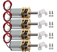 JYUDAUFU 4 Pcs N20 Micro Gear Motor DC 3.7 V 30 RPM Slow Speed Full Metal Gearbox Mini Rotary D-Shaft Motor with Welding Wire with Motor Bracket, for Robot/RC Toy Car/Electric Appliance/DC Fan/DIY