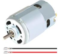 JYUDAUFU 895 Micro Motor DC 12V 10000RPM 24V 20000RPM Electric Double Ball Bearings Motor with 6.3 Spring Wire, for RC Toy Car/Robot/Mini Fan/Electric Drill/Screwdriver/UAV/DIY/Test
