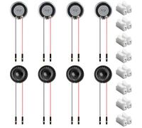 JYUDAUFU 8Pcs 1W 8 Ohm DIY Round Micro Speaker, Diameter 28mm Magnetic Iron Shell Speaker with PH2.0 Terminal Line for MP3/MP4 Player DIY Mini Box Speakers Radio Intercom with VHM-314 Decoder Board