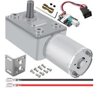 JYUDAUFU DC 12V Reduction Motor 30 RPM 370 High Torque Motor with Bracket, Spring Wire, Speed Regulator, for RC Toy/Electrical Appliances/Robot/Oven/Automation/DIY/Test