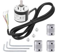 JYUDAUFU Incremental Rotary Encoder DC 5-24V 600P/R AB 2-Phase NPN Output Quadrature Optical Encoder with Accessories for Program Test, for Radio, Knob Module, Wheel Speed Sensor, Mouse Wheel
