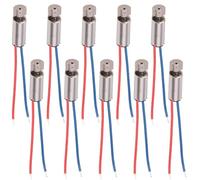 JYUDAUFU Micro Vibrating Motor DC 3V 44000rpm, Powerful Small Electric Rotating Motor, Strong Vibration, Low Noise, Low Power Consumption, 6mm x 14mm, 2 Wires (10 Pack)