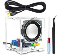 JYUDAUFU Soldering Practice Kits DIY Bluetooth Speaker Kit, HT6872 3W Mini Audio amplifier Music Stereo, Speaker with Transparent Acrylic Housing & LED Light Electronic DIY Kit for Teens and Adults