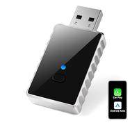 JYUHA 2026 Upgraded 2-in-1 Wireless Carplay & Android Auto Adapter, Instant 2-Phone Switch, Plug and Play OTA Dongle, Compatible with iPhone iOS 10+ and Android 11+ & Cars from 2016