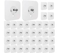 JYUHA 30 Pieces Self Adhesive Hanging Nails, 8mm 14mm Punch-Free Wall-Mounted Screw Hook Waterproof Seamless Screw Nail Free Wall Hook No Drilling Screw Hook for Bathroom Kitchen Home Decor