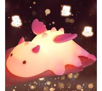 JYUHA Baby Dragon Night Light, Rechargeable Night Light Kids USB 3 Level Dimmable Nursery Nightlight Silicone Animal Nightlight with 7 Colors Timer, Cute Touch Night Lamp for Kids Toddlers (Pink)